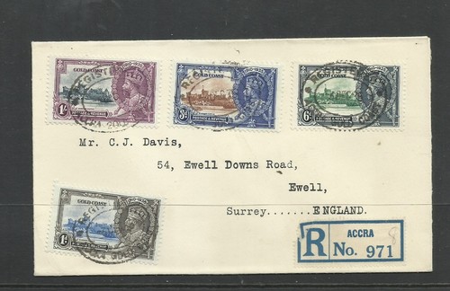 Gold coast 1935 kgv silver - gold,