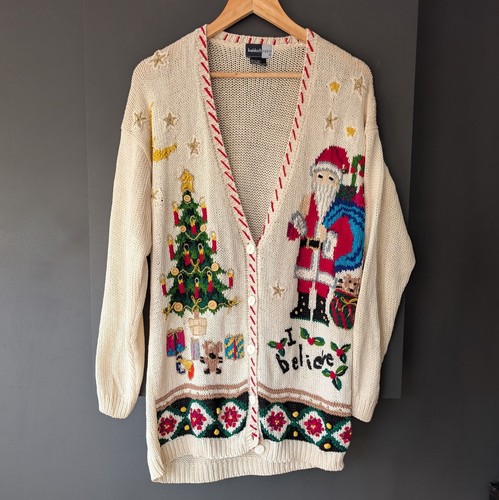Christmas cardigan vintage l - cardigan, m/l