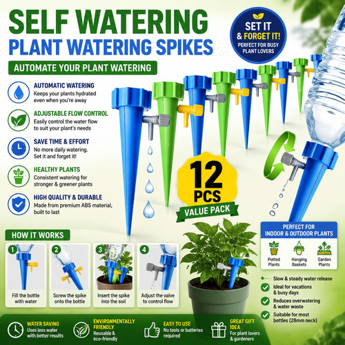 Self watering spikes automate - watering, spikes: