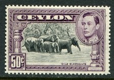 Ceylon 1938-48 50c perf 14 SG