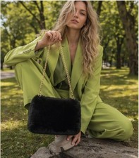 New faux fur muff handbag - faux,