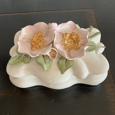 Vtg Dresden Porcelain Jewelry