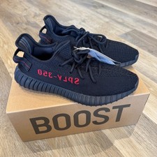 adidas Yeezy Boost 350 V2 Black/Red Bred Size UK 9.5 Brand New With Tags