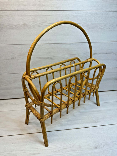 Vintage rattan bamboo magazine - rattan,