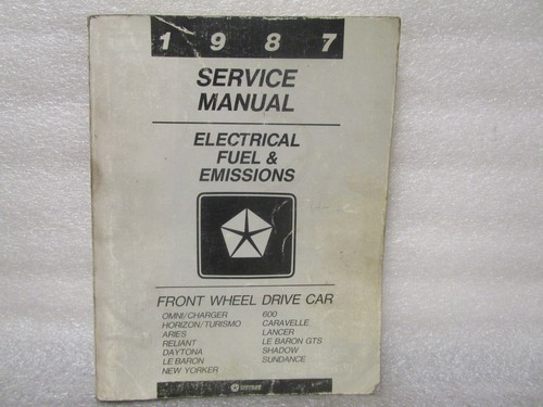 1987 service manual electrical - 1987,