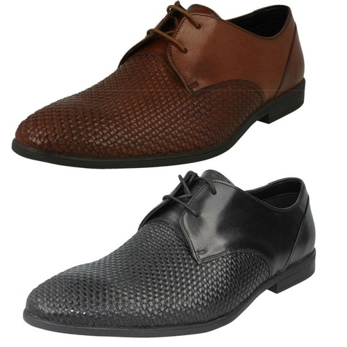 Mens clarks bampton weave lace - weave,
