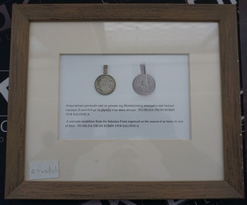 Greece wwi trench art coin - greece,