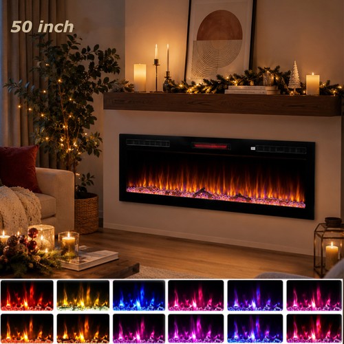 Led fireplace media wall fire - led,