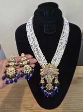 New Indian/pakistani Long Mala Set With Earrings