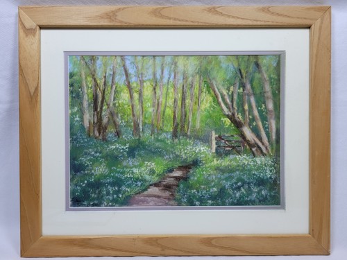 Pastel painting framed - painting, floral