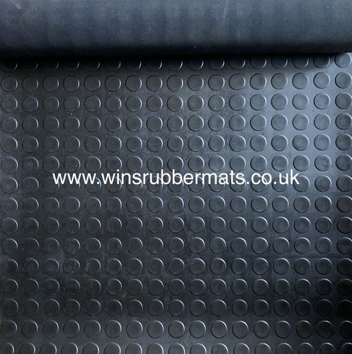 Rubber flooring mat rolls - rolls, 1m