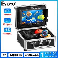EYOYO Fishing Camera Underwater 15M Fish Finder 7" LCD 1000TVL Underwater Video