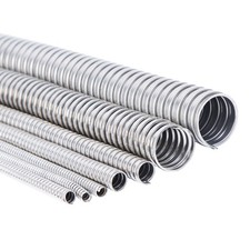 Stainless Steel Conduit Cable Tidy Flexible Tube Protection Tubing 4mm - 100mm