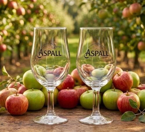 Aspall cider pint glasses - x,