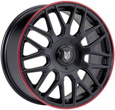 Alloy Wheels 17" Fox VR3 Black/Red For Nissan Primera [Mk3] 02-08