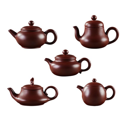 Handcrafted purple clay teapot - purple,