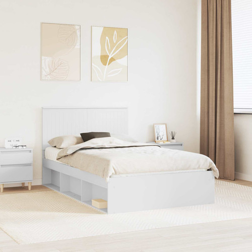 Bed frame white 120x190cm - bed,