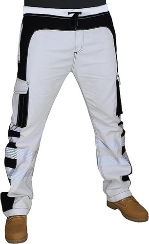 Mens white painter trousers - painter,