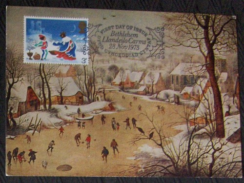 British fdc postcard christmas - fdc,
