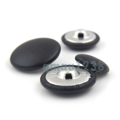 Leather shank buttons - leather,