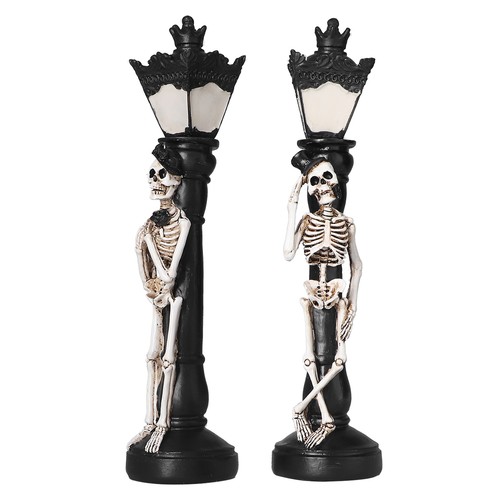 Halloween skull lamp miniature - halloween,