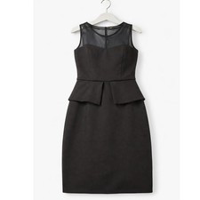 Kelly Brook Black Peplum Mesh