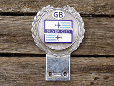 Vintage 1950's GB SILVER CITY AIRWAYS Car Badge Mascot by J R Gaunt London - VGC