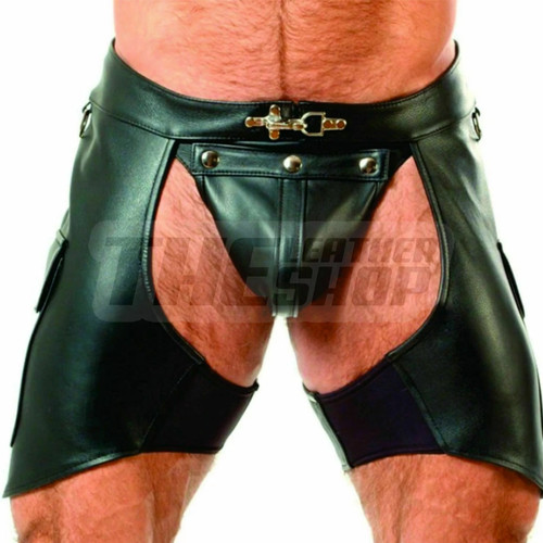 Men real leather chaps - real,
