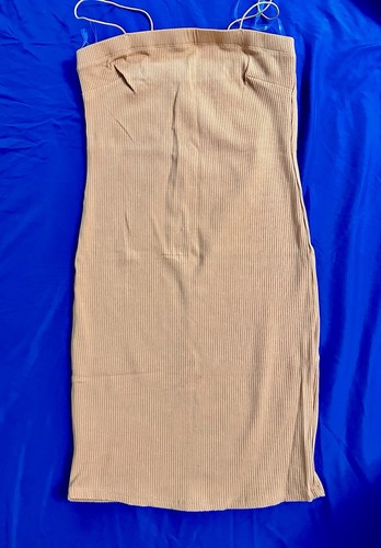 Women beige ribbed - women’s, bodycon