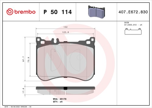 Front axle brembo 114 - brembo, p