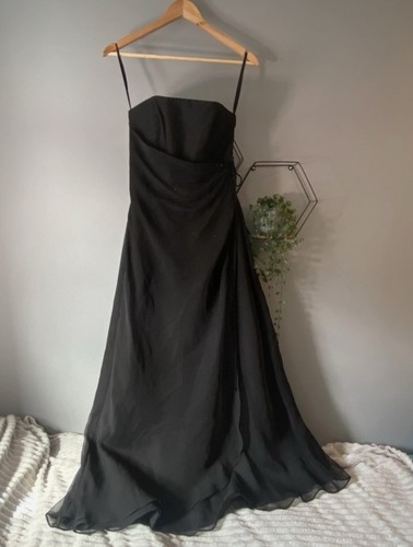 Vintage black strapless mori - black,