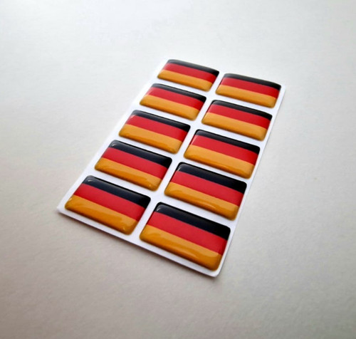 10x german flag domed - flag, badge