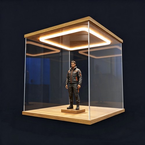 Diorama led light wooden - diorama,