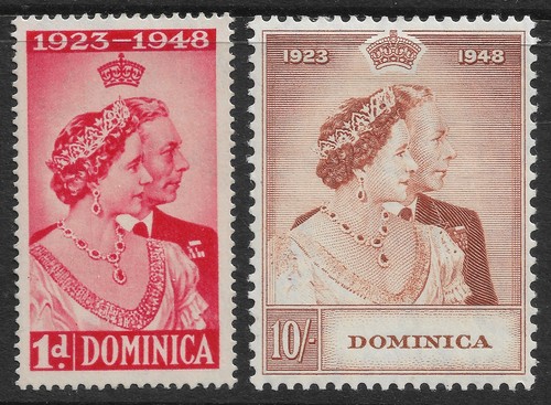 Dominica stamps 1948 silver - dominica,
