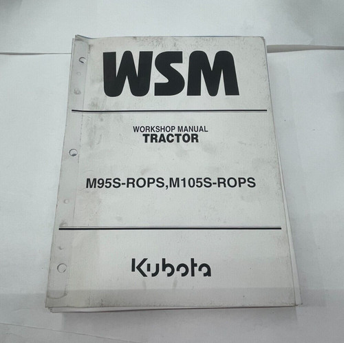 Workshop manual for kubota - workshop,