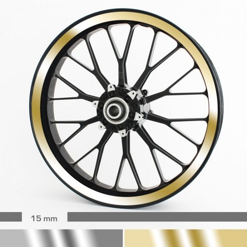 Chrome wheel rim stickers - rim, 15mm