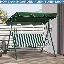 Green 3 Seater Garden Swing