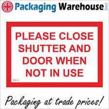 MA731 PLEASE CLOSE SHUTTER AND