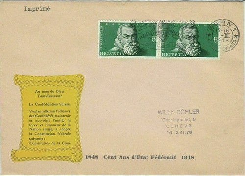Switzerland 1948 scroll - 1948,