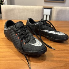 Nike Hypervenom X phelon Nike Skin Astro Turf Black Football Boots Size 8 Uk