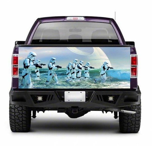 Tailgate truck wrap printed
