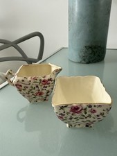Rare James Kent Rapture Chintz Serving Set 2 Piece Set Creamer Jug Sugar Bowl