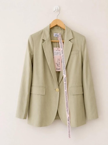 Polly sage green - green, linen