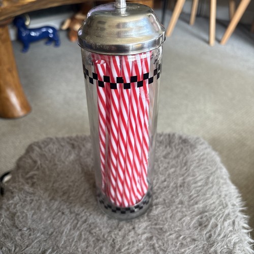 Glass straw dispenser retro - |,
