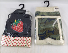 Doggydolly Small Dog Clothing Set Size 2XL Black Strawberry Dress Camo Jacket F2