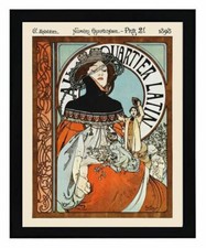 ALPHONSE MUCHA ART NOUVEAU PORTRAIT   A4 PRINT PICTURE POSTER WALL ART UNFRAMED