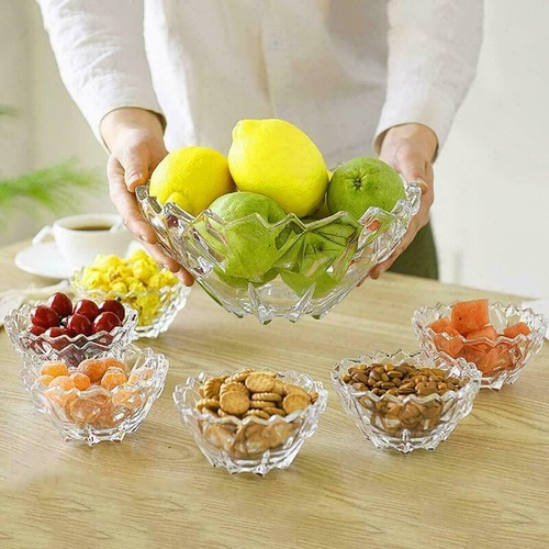 7pc glass bowl set - bowl, crystal