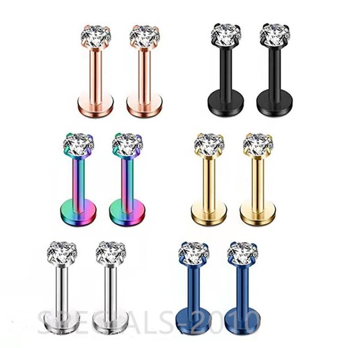 Pair 16g surgical - 16g, labret