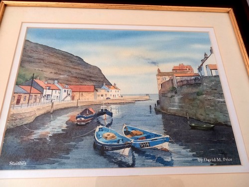 Staithes harbour view print - 'staithes',