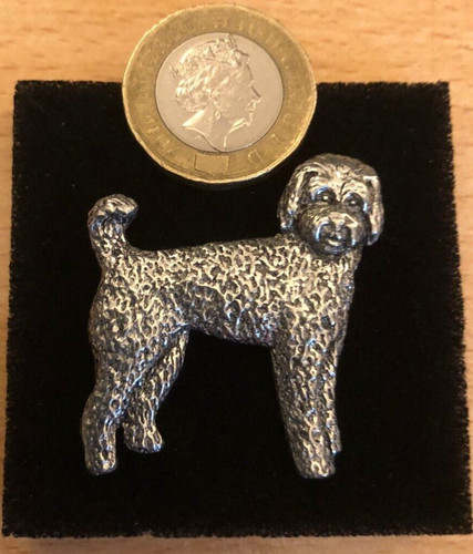 Labradoodle dog pin - dog, real